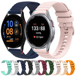 Bracelet de montre en silicone 20mm ondulé à points cousus, pour Samsung Galaxy Gear Sport, pour Samsung Galaxy Watch Active 2, pour Samsung Galaxy Watch3 41mm, pour Samsung Galaxy Watch Active