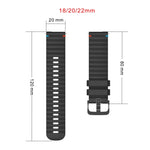 Bracelet de montre en silicone ondulé à points cousus 20mm, pour Samsung Galaxy Watch FE 40mm, pour Samsung Galaxy Watch 7 40 / 44mm, pour Samsung Galaxy Watch 6 Classic 43 / 47mm, pour Samsung Galaxy Watch 6 40 / 44mm