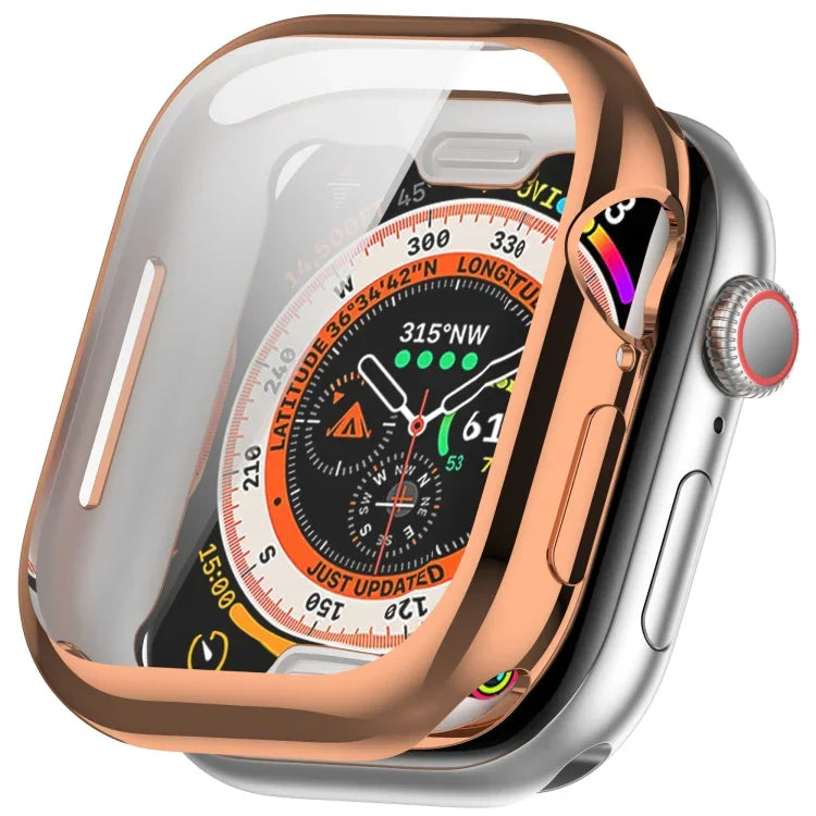 Boîtier de montre en TPU plaqué, compatible avec Apple Watch Series 11/10 46 mm et Apple Watch Series 11/10 42 mm.