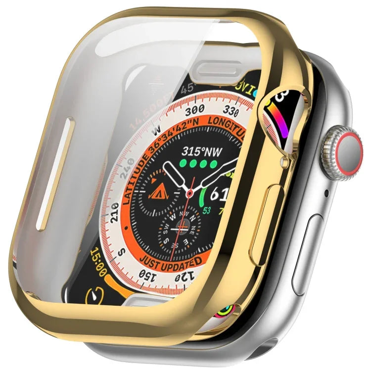 Boîtier de montre en TPU plaqué, compatible avec Apple Watch Series 11/10 46 mm et Apple Watch Series 11/10 42 mm.