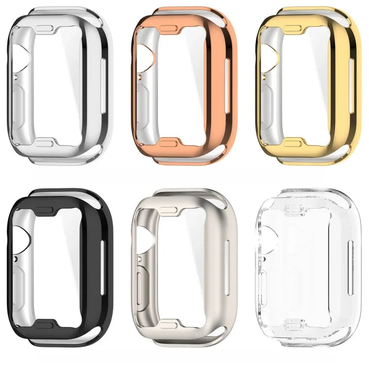 Boîtier de montre en TPU plaqué, compatible avec Apple Watch Series 11/10 46 mm et Apple Watch Series 11/10 42 mm.
