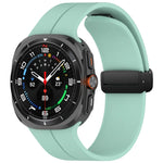 Bracelet de montre en silicone pliable à boucle magnétique style rainuré pour Samsung Galaxy Watch Ultra 47 mm