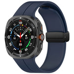 Bracelet de montre en silicone pliable à boucle magnétique style rainuré pour Samsung Galaxy Watch Ultra 47 mm