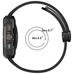 Bracelet de montre en silicone pliable à boucle magnétique style rainuré pour Samsung Galaxy Watch Ultra 47 mm