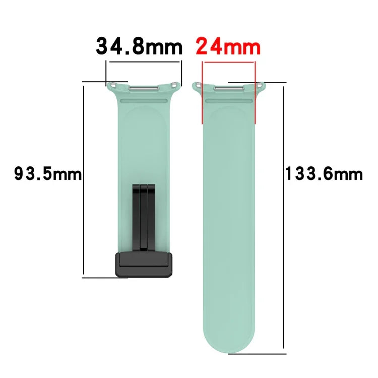 Bracelet de montre en silicone pliable à boucle magnétique style rainuré pour Samsung Galaxy Watch Ultra 47 mm
