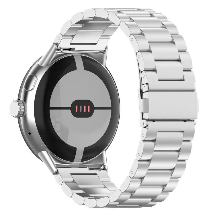 Bracelet de Montre en Métal Acier Inoxydable Trois Billes, Pour Google Pixel Watch 4 / Watch 3 45mm, Pour Google Pixel Watch 4 / 3 / 2 / 1 41mm
