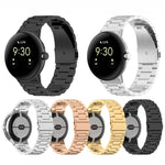 Bracelet de Montre en Métal Acier Inoxydable Trois Billes, Pour Google Pixel Watch 4 / Watch 3 45mm, Pour Google Pixel Watch 4 / 3 / 2 / 1 41mm