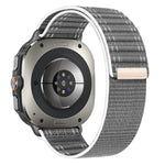 Bracelet de montre en nylon à motif vagues pour Samsung Galaxy Watch Ultra 47 mm / Ultra 2025, fermeture auto-agrippante.