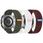 Bracelet de montre en nylon à motif vagues pour Samsung Galaxy Watch Ultra 47 mm / Ultra 2025, fermeture auto-agrippante.