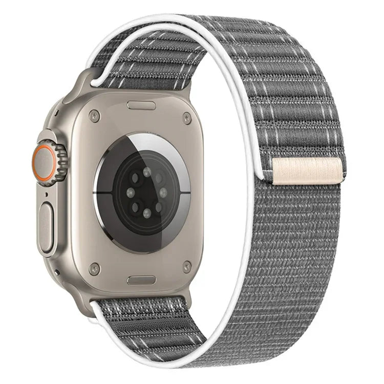 Sea Wave Nylon Hook and Loop Fastener Watch Band, For Apple Watch SE 2023 44mm, For Apple Watch SE 2023 40mm, For Apple Watch Ultra 2 49mm, For Apple Watch Series 9 45mm, For Apple Watch Series 9 41mm, For Apple Watch Ultra 49mm                        ...