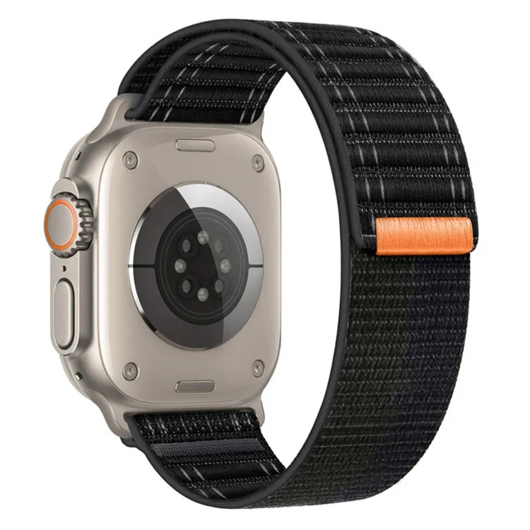 Sea Wave Nylon Hook and Loop Fastener Watch Band, For Apple Watch SE 2023 44mm, For Apple Watch SE 2023 40mm, For Apple Watch Ultra 2 49mm, For Apple Watch Series 9 45mm, For Apple Watch Series 9 41mm, For Apple Watch Ultra 49mm                        ...