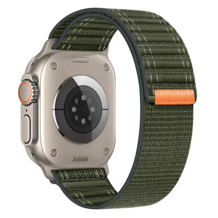 Sea Wave Nylon Hook and Loop Fastener Watch Band, For Apple Watch SE 2023 44mm, For Apple Watch SE 2023 40mm, For Apple Watch Ultra 2 49mm, For Apple Watch Series 9 45mm, For Apple Watch Series 9 41mm, For Apple Watch Ultra 49mm                        ...