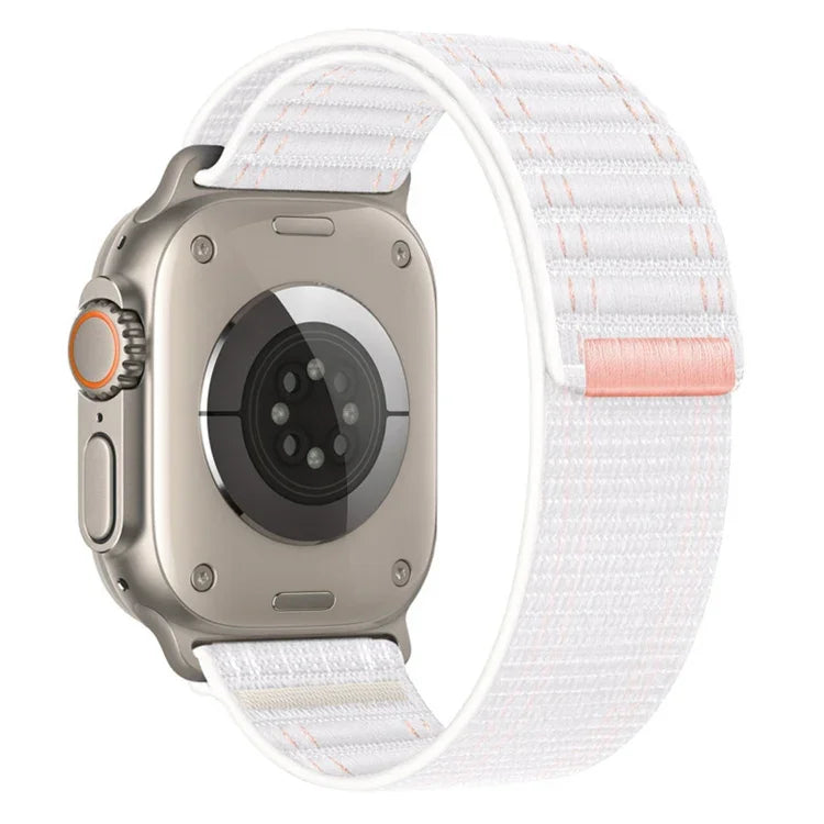 Sea Wave Nylon Hook and Loop Fastener Watch Band, For Apple Watch SE 2023 44mm, For Apple Watch SE 2023 40mm, For Apple Watch Ultra 2 49mm, For Apple Watch Series 9 45mm, For Apple Watch Series 9 41mm, For Apple Watch Ultra 49mm                        ...