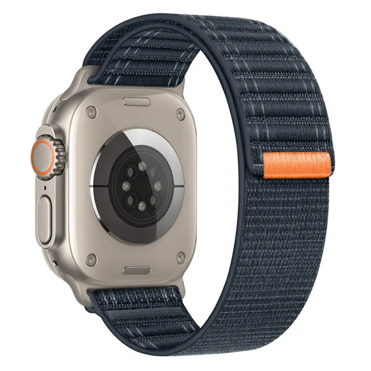 Sea Wave Nylon Hook and Loop Fastener Watch Band, For Apple Watch SE 2023 44mm, For Apple Watch SE 2023 40mm, For Apple Watch Ultra 2 49mm, For Apple Watch Series 9 45mm, For Apple Watch Series 9 41mm, For Apple Watch Ultra 49mm                        ...