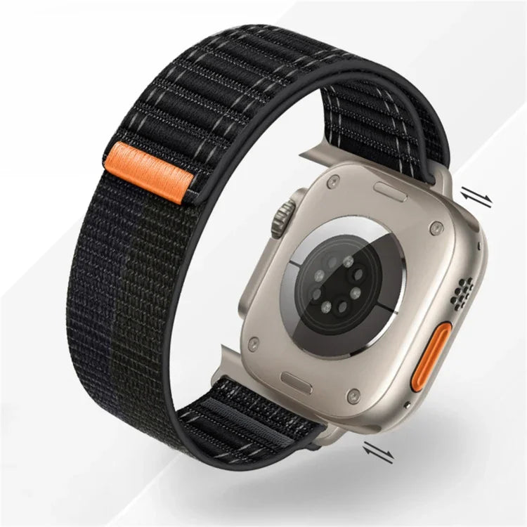 Sea Wave Nylon Hook and Loop Fastener Watch Band, For Apple Watch Series 4 44mm, For Apple Watch Series 4 40mm, For Apple Watch Series 3 38mm, For Apple Watch Series 3 42mm