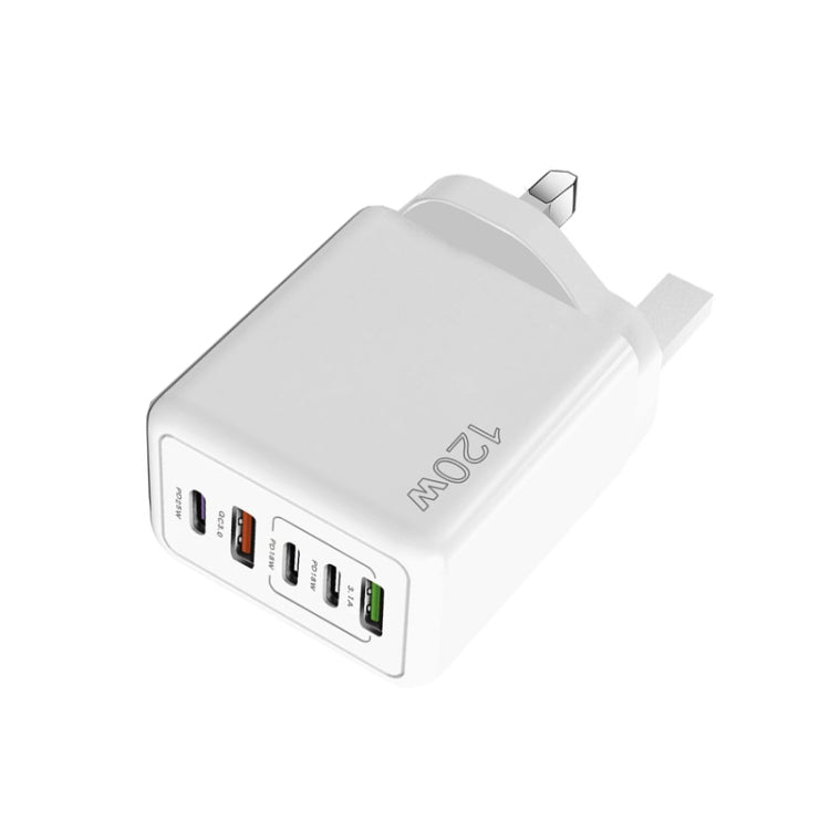 Chargeur multiport 120W 3 PD Type-C double USB pour téléphones mobiles, prise UK, prise UK