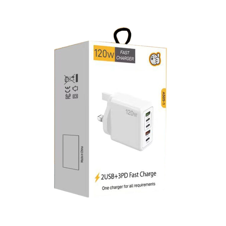 Chargeur multiport 120W 3 PD Type-C double USB pour téléphones mobiles, prise UK, prise UK