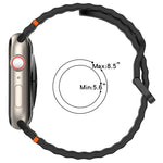 Wavy Grain Stitched Silicone Watch Band, For Apple Watch SE 2022 40mm, For Apple Watch SE 2022 44mm, For Apple Watch Series 7 41mm, For Apple Watch Series 7 45mm