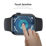 Lot de 2 films de protection d'écran ENKAY 3D à couverture intégrale, souples, avec bords en polycarbonate et PMMA HD, pour Apple Watch Series 11/10 46 mm et 42 mm.