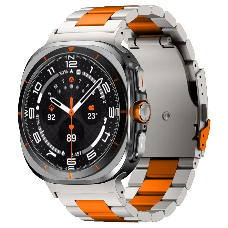 Bracelet de montre en alliage de titane à trois billes pour Samsung Galaxy Watch Ultra 47 mm