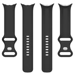 Bracelet de montre en silicone avec boucle papillon de couleur unie, Taille : S, Pour Google Pixel Watch 4 / Watch 3 45 mm