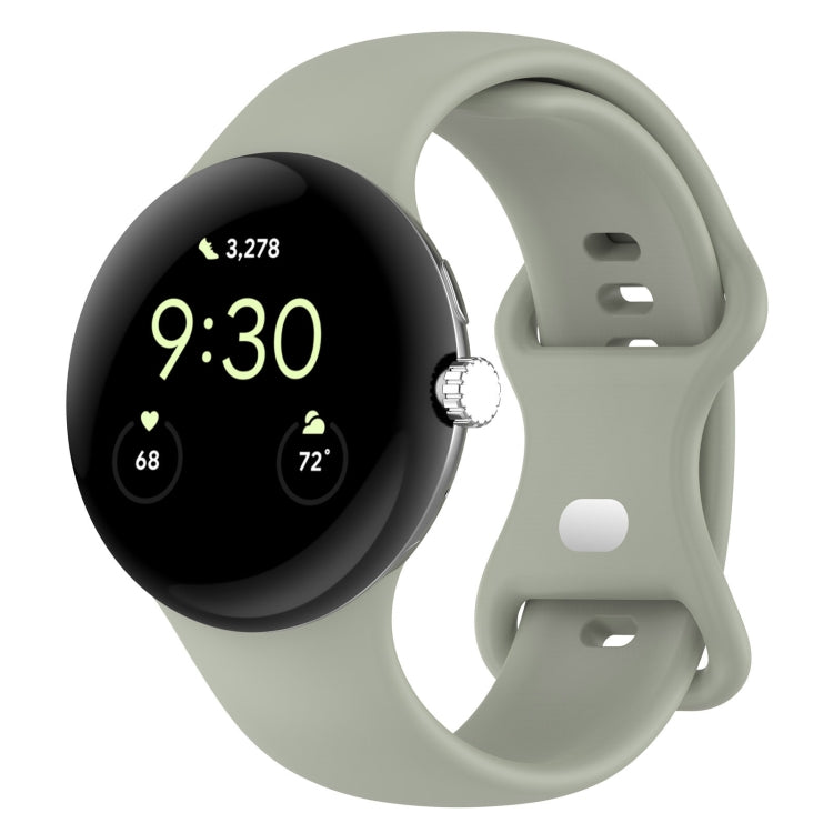 Bracelet de montre en silicone avec boucle papillon de couleur unie, Taille : S, Pour Google Pixel Watch 4 / Watch 3 45 mm