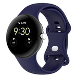 Bracelet de montre en silicone avec boucle papillon de couleur unie, Taille : S, Pour Google Pixel Watch 4 / Watch 3 45 mm