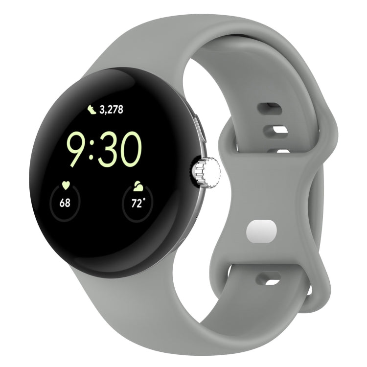 Bracelet de montre en silicone avec boucle papillon de couleur unie, Taille : S, Pour Google Pixel Watch 4 / Watch 3 45 mm