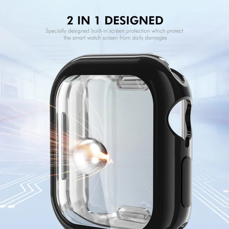 Étui souple en TPU électroplaqué ENKAY Hat-Prince avec film protecteur d'écran, pour Apple Watch Series 11/10 46 mm et 42 mm.