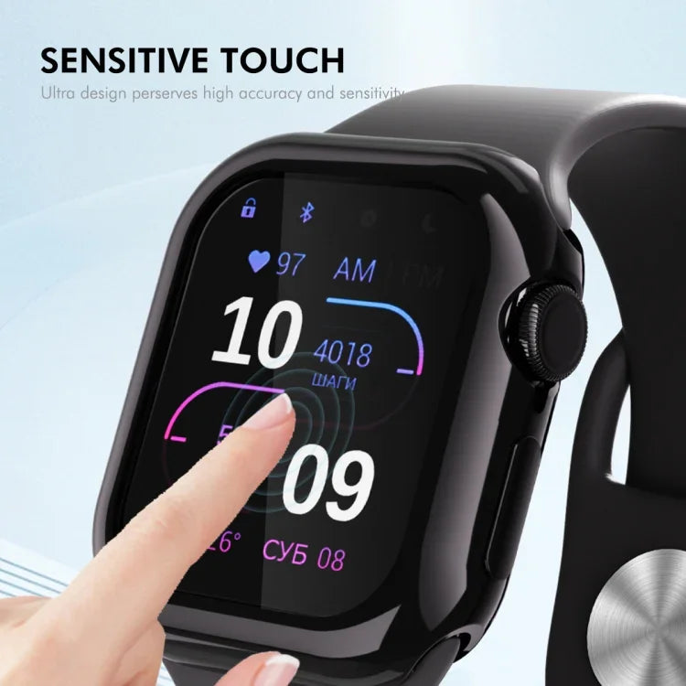 Étui souple en TPU électroplaqué ENKAY Hat-Prince avec film protecteur d'écran, pour Apple Watch Series 11/10 46 mm et 42 mm.