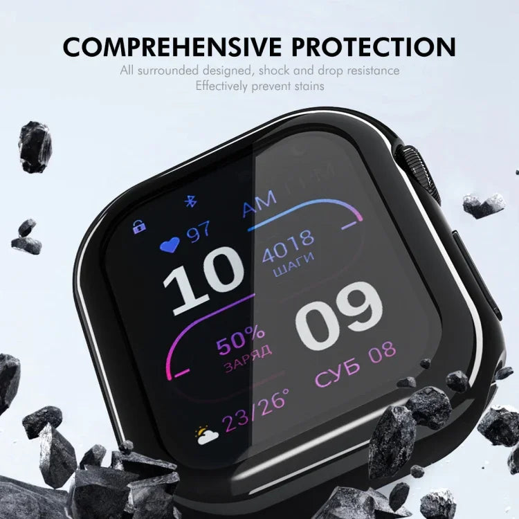 Étui souple en TPU électroplaqué ENKAY Hat-Prince avec film protecteur d'écran, pour Apple Watch Series 11/10 46 mm et 42 mm.