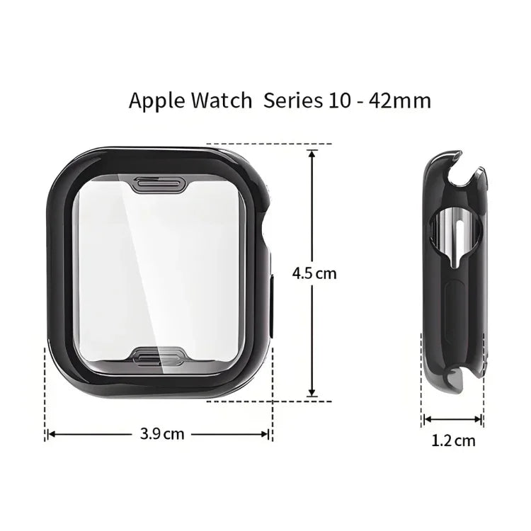 Étui souple en TPU électroplaqué ENKAY Hat-Prince avec film protecteur d'écran, pour Apple Watch Series 11/10 46 mm et 42 mm.