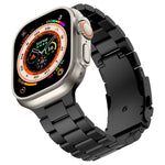 Three Beads Titanium Alloy Metal Watch Band, For Apple Watch Series 10 46mm, For Apple Watch Series 10 42mm, For Apple Watch SE 2023 44mm, For Apple Watch SE 2023 40mm, For Apple Watch Ultra 2 49mm, For Apple Watch Series 9 45mm                        ...