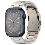 Three Beads Titanium Alloy Metal Watch Band, For Apple Watch Series 10 46mm, For Apple Watch Series 10 42mm, For Apple Watch SE 2023 44mm, For Apple Watch SE 2023 40mm, For Apple Watch Ultra 2 49mm, For Apple Watch Series 9 45mm                        ...