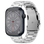Three Beads Titanium Alloy Metal Watch Band, For Apple Watch Series 10 46mm, For Apple Watch Series 10 42mm, For Apple Watch SE 2023 44mm, For Apple Watch SE 2023 40mm, For Apple Watch Ultra 2 49mm, For Apple Watch Series 9 45mm                        ...
