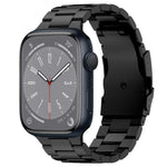 Three Beads Titanium Alloy Metal Watch Band, For Apple Watch Series 10 46mm, For Apple Watch Series 10 42mm, For Apple Watch SE 2023 44mm, For Apple Watch SE 2023 40mm, For Apple Watch Ultra 2 49mm, For Apple Watch Series 9 45mm                        ...