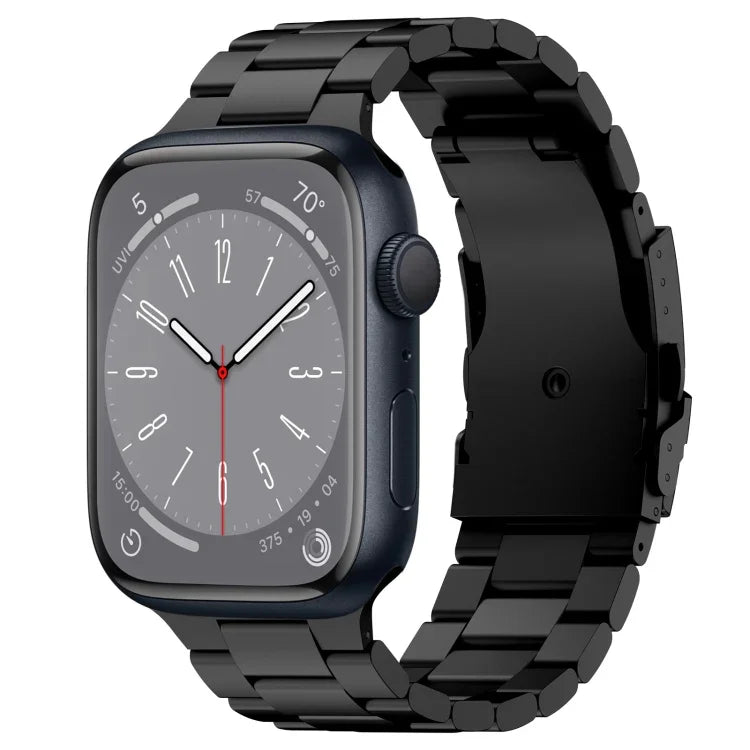 Three Beads Titanium Alloy Metal Watch Band, For Apple Watch Series 10 46mm, For Apple Watch Series 10 42mm, For Apple Watch SE 2023 44mm, For Apple Watch SE 2023 40mm, For Apple Watch Ultra 2 49mm, For Apple Watch Series 9 45mm                        ...