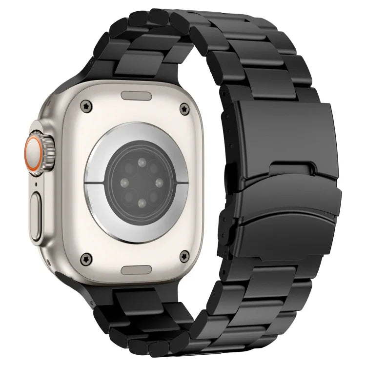 Bracelet de montre à trois perles en alliage de titane, compatible avec Apple Watch Series 7 41 mm, Apple Watch Series 7 45 mm, Apple Watch Series 6 40 mm, Apple Watch Series 6 44 mm, Apple Watch Series 5 44 mm, Apple Watch Series 5 40 mm…