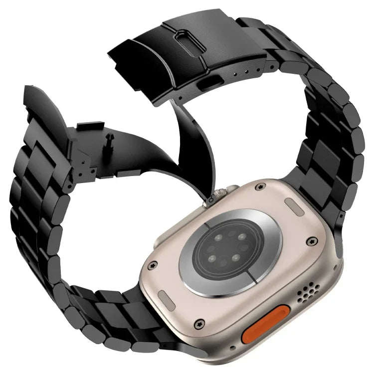 Bracelet de montre à trois perles en alliage de titane, compatible avec Apple Watch Series 7 41 mm, Apple Watch Series 7 45 mm, Apple Watch Series 6 40 mm, Apple Watch Series 6 44 mm, Apple Watch Series 5 44 mm, Apple Watch Series 5 40 mm…