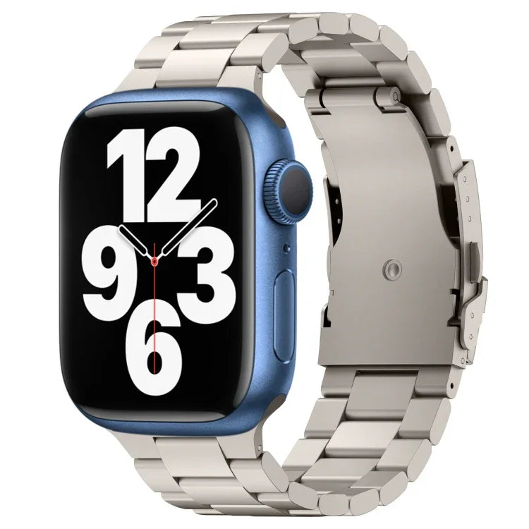 Bracelet de montre à trois perles en alliage de titane, compatible avec Apple Watch Series 7 41 mm, Apple Watch Series 7 45 mm, Apple Watch Series 6 40 mm, Apple Watch Series 6 44 mm, Apple Watch Series 5 44 mm, Apple Watch Series 5 40 mm…