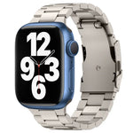 Bracelet de montre à trois perles en alliage de titane, compatible avec Apple Watch Series 7 41 mm, Apple Watch Series 7 45 mm, Apple Watch Series 6 40 mm, Apple Watch Series 6 44 mm, Apple Watch Series 5 44 mm, Apple Watch Series 5 40 mm…