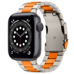 Bracelet de montre à trois perles en alliage de titane, compatible avec Apple Watch Series 7 41 mm, Apple Watch Series 7 45 mm, Apple Watch Series 6 40 mm, Apple Watch Series 6 44 mm, Apple Watch Series 5 44 mm, Apple Watch Series 5 40 mm…