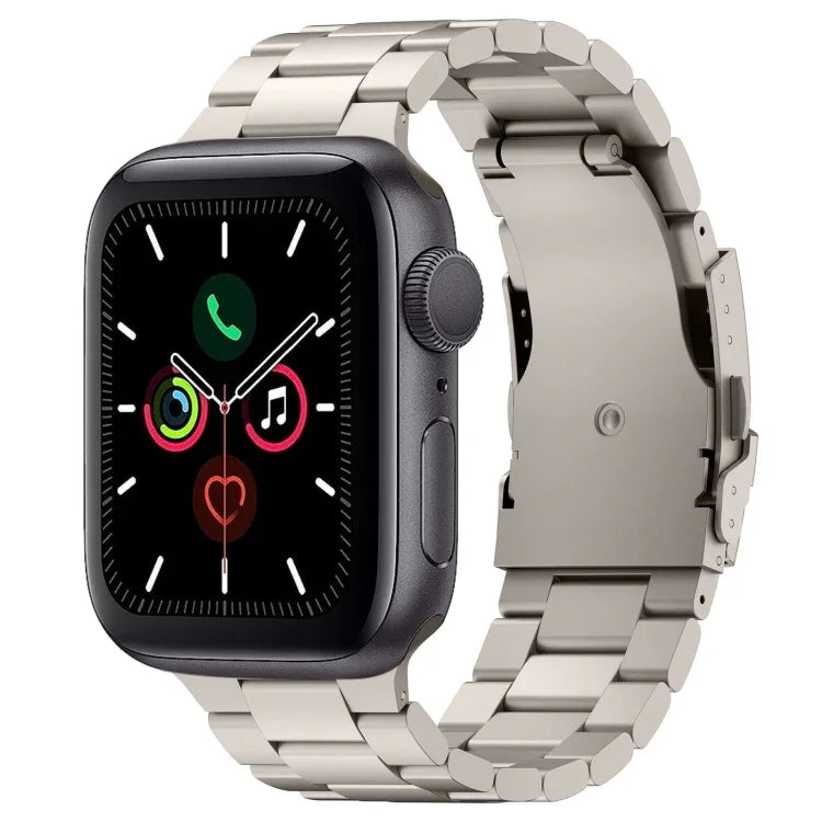 Bracelet de montre à trois perles en alliage de titane, compatible avec Apple Watch Series 7 41 mm, Apple Watch Series 7 45 mm, Apple Watch Series 6 40 mm, Apple Watch Series 6 44 mm, Apple Watch Series 5 44 mm, Apple Watch Series 5 40 mm…