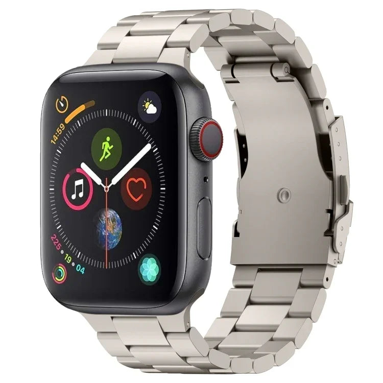 Bracelet de montre à trois perles en alliage de titane, compatible avec Apple Watch Series 7 41 mm, Apple Watch Series 7 45 mm, Apple Watch Series 6 40 mm, Apple Watch Series 6 44 mm, Apple Watch Series 5 44 mm, Apple Watch Series 5 40 mm…