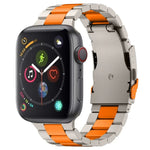 Bracelet de montre à trois perles en alliage de titane, compatible avec Apple Watch Series 7 41 mm, Apple Watch Series 7 45 mm, Apple Watch Series 6 40 mm, Apple Watch Series 6 44 mm, Apple Watch Series 5 44 mm, Apple Watch Series 5 40 mm…