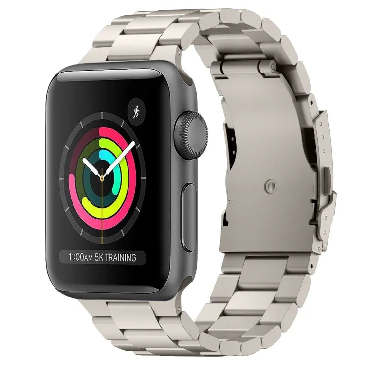 Bracelet de montre à trois perles en alliage de titane, compatible avec Apple Watch Series 7 41 mm, Apple Watch Series 7 45 mm, Apple Watch Series 6 40 mm, Apple Watch Series 6 44 mm, Apple Watch Series 5 44 mm, Apple Watch Series 5 40 mm…