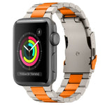 Bracelet de montre à trois perles en alliage de titane, compatible avec Apple Watch Series 7 41 mm, Apple Watch Series 7 45 mm, Apple Watch Series 6 40 mm, Apple Watch Series 6 44 mm, Apple Watch Series 5 44 mm, Apple Watch Series 5 40 mm…