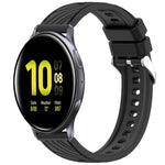 Bracelet de montre en silicone texturé à rayures de 20 mm, pour Samsung Galaxy Watch Active2 44 mm, pour Samsung Galaxy Watch Active2 40 mm