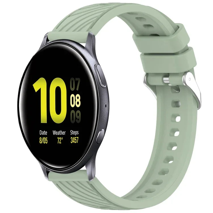 Bracelet de montre en silicone texturé à rayures de 20 mm, pour Samsung Galaxy Watch Active2 44 mm, pour Samsung Galaxy Watch Active2 40 mm