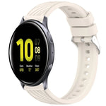 Bracelet de montre en silicone texturé à rayures de 20 mm, pour Samsung Galaxy Watch Active2 44 mm, pour Samsung Galaxy Watch Active2 40 mm